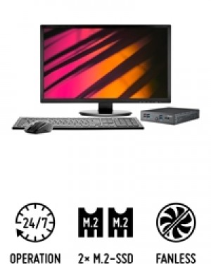 Shuttle Slim PC DS5000B - PC sans ventilateur de 1,3 litre au design industriel avec processeur ULV intégré